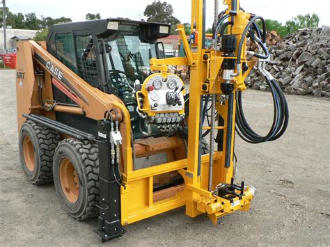 skid steer drill attachment|skid steer mounted drill rig.